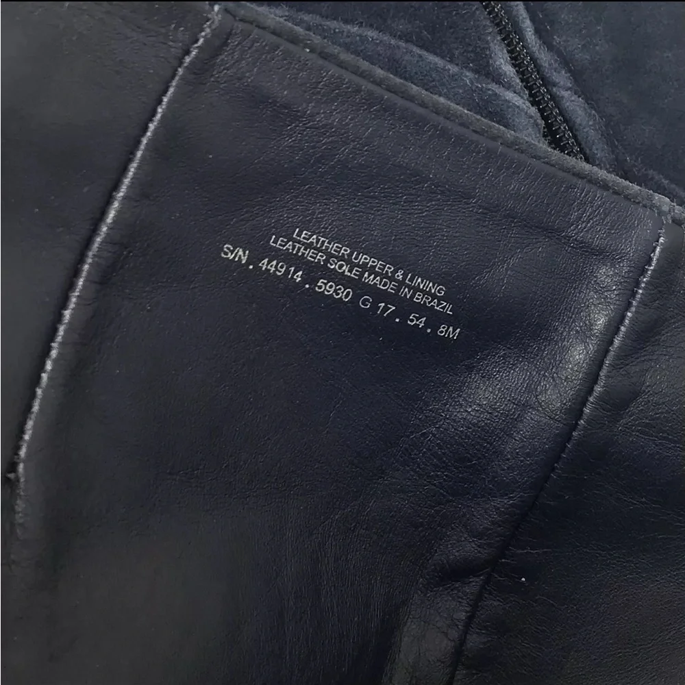 Tory Burch Addison Blue Suede Tall Boots Womens size 8M Royal Navy #44914 Zip Up - Picture 5 of 14